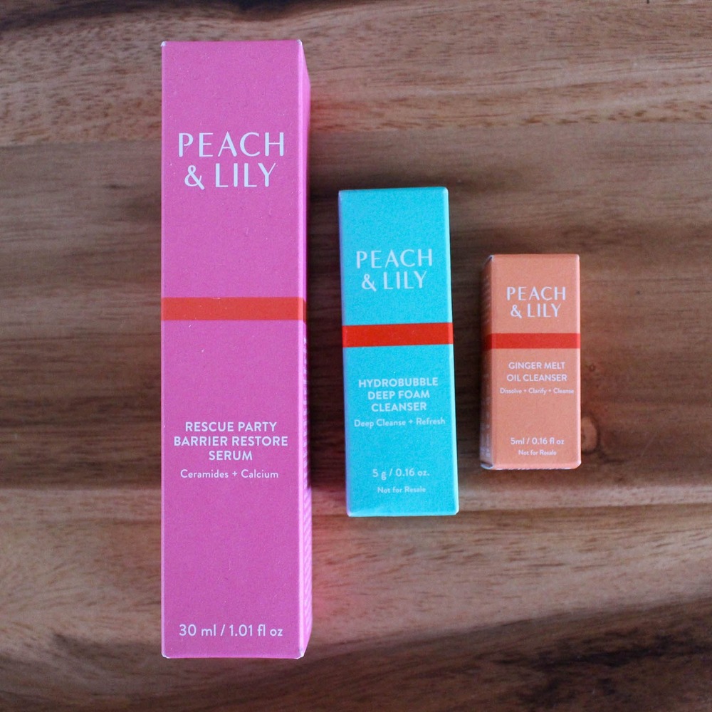 Peach & Lily Rescue Party Barrier Restore Serum + Sample Cleansers Skin Care